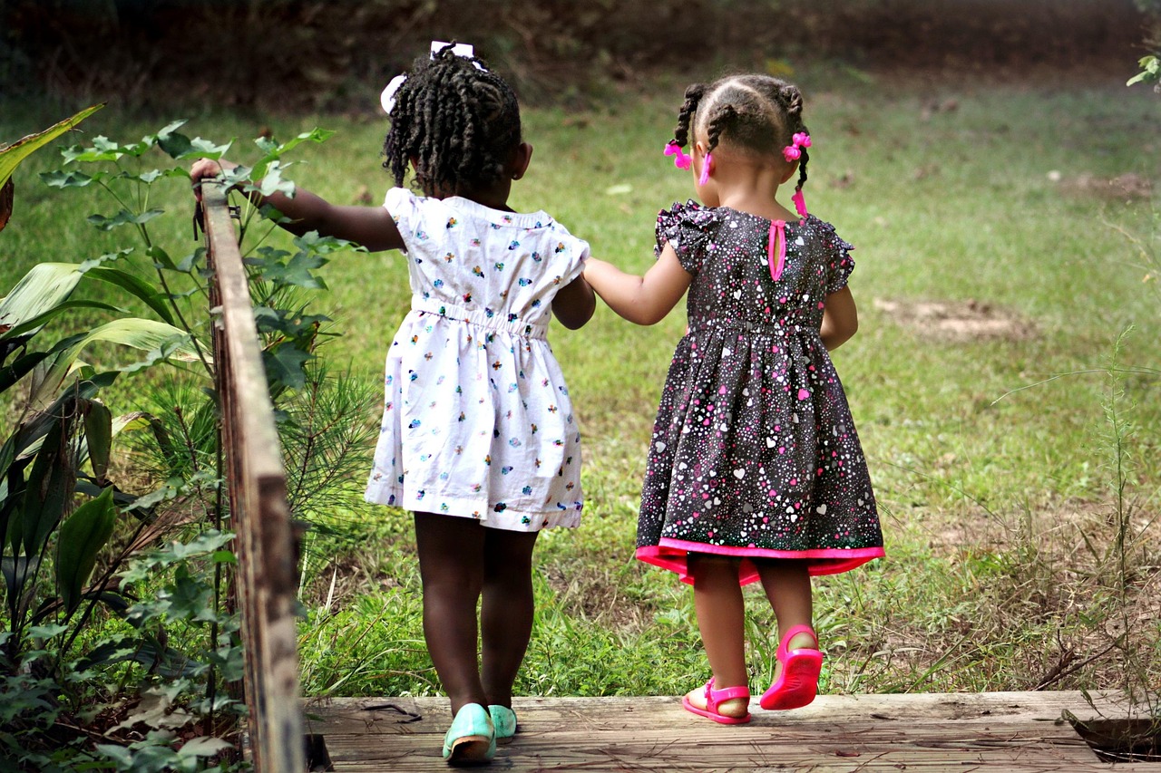 Little Cedars preschool children playing outdoors